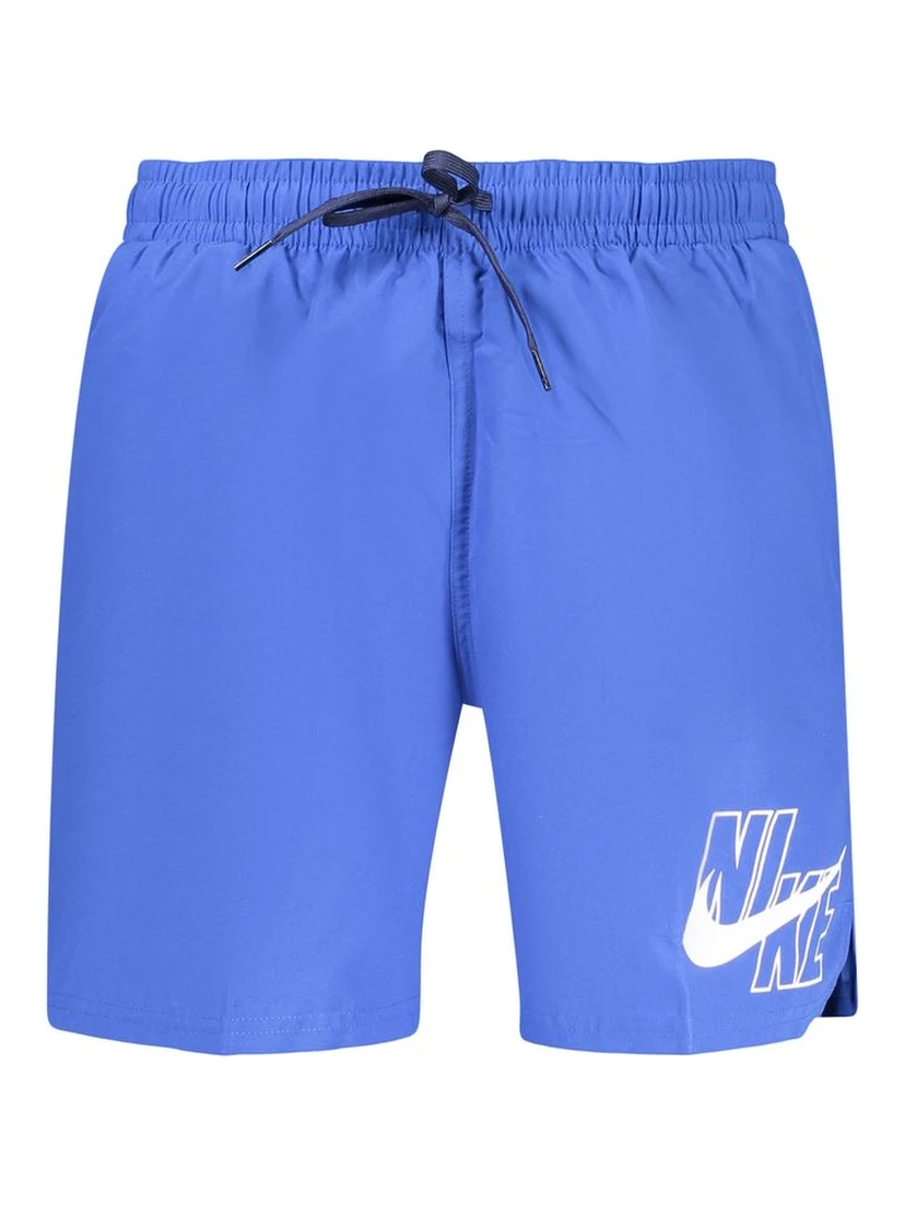 Blue Polyester Men's Swimwear