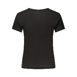Black Cotton Women's T-Shirt