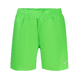 Green Polyester Men's Swim Boxer