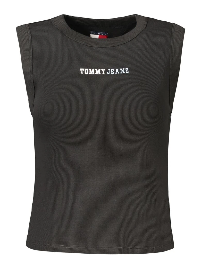 Black Cotton Women's Tank Top