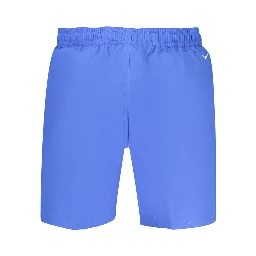 Blue Polyester Men's Swimwear