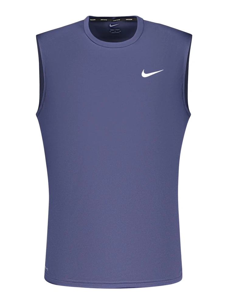 Blue Polyester Men's Tank