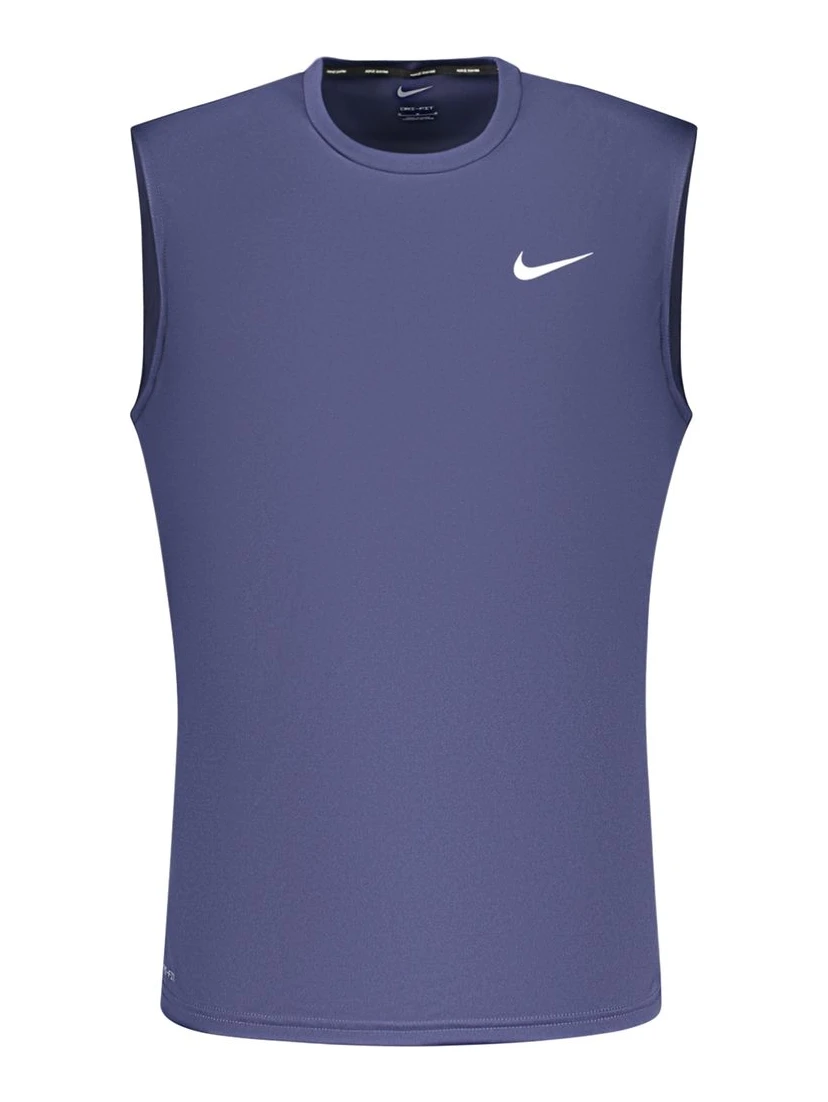 Blue Polyester Men's Tank