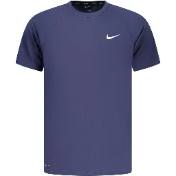 Blue Polyester Men's T-Shirt