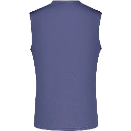 Blue Polyester Men's Tank