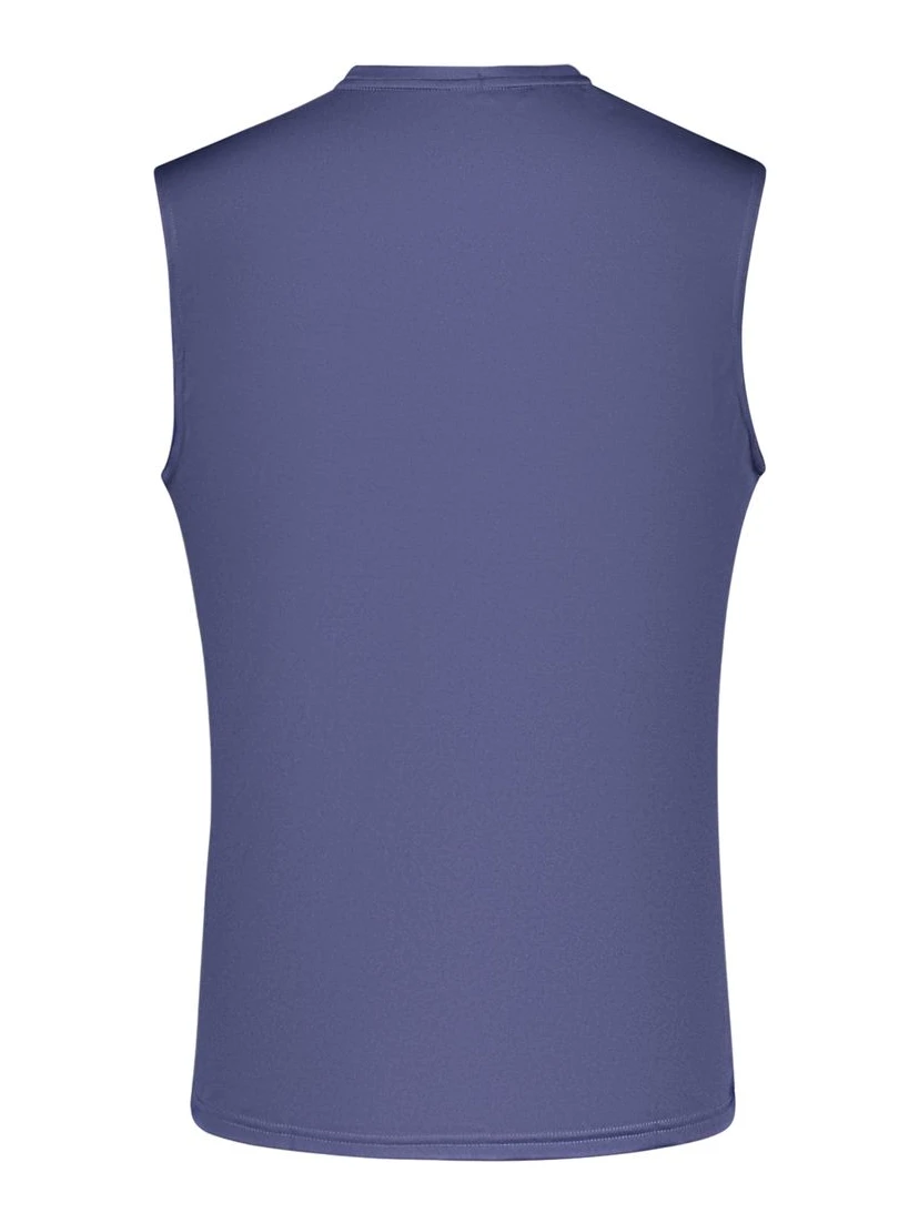 Blue Polyester Men's Tank