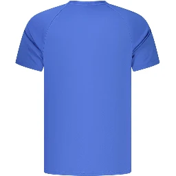 Blue Polyester Men's T-Shirt