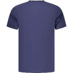 Blue Polyester Men's T-Shirt