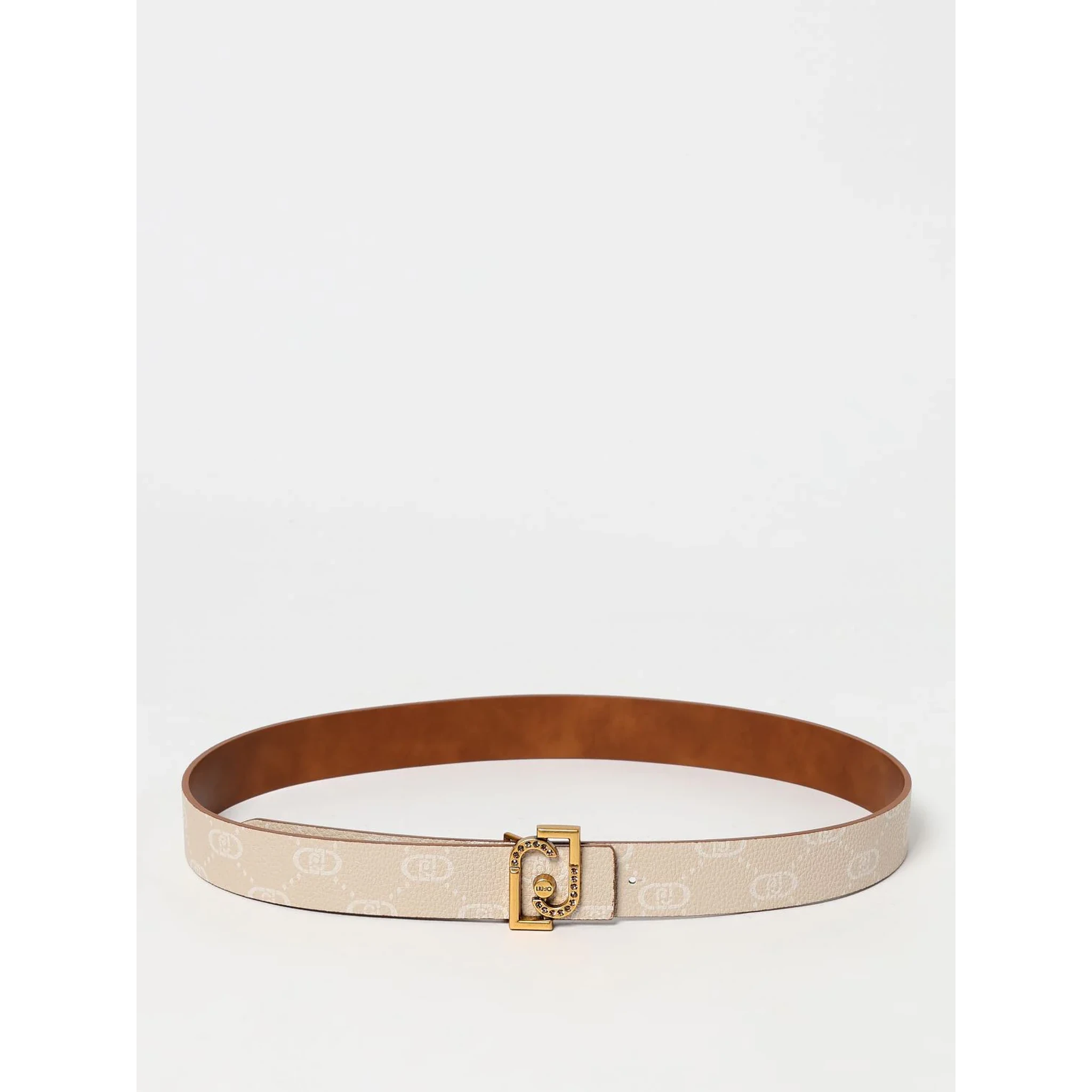 Beige Leather Regular Belt