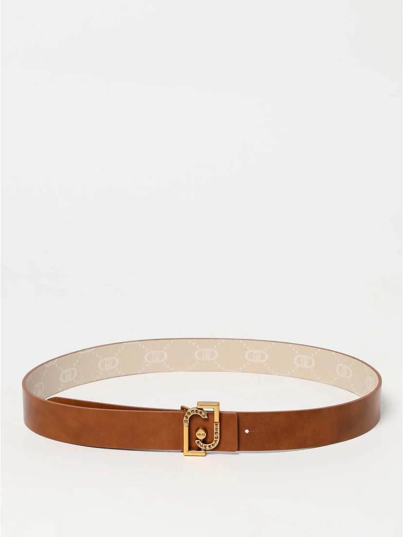 Beige Leather Regular Belt