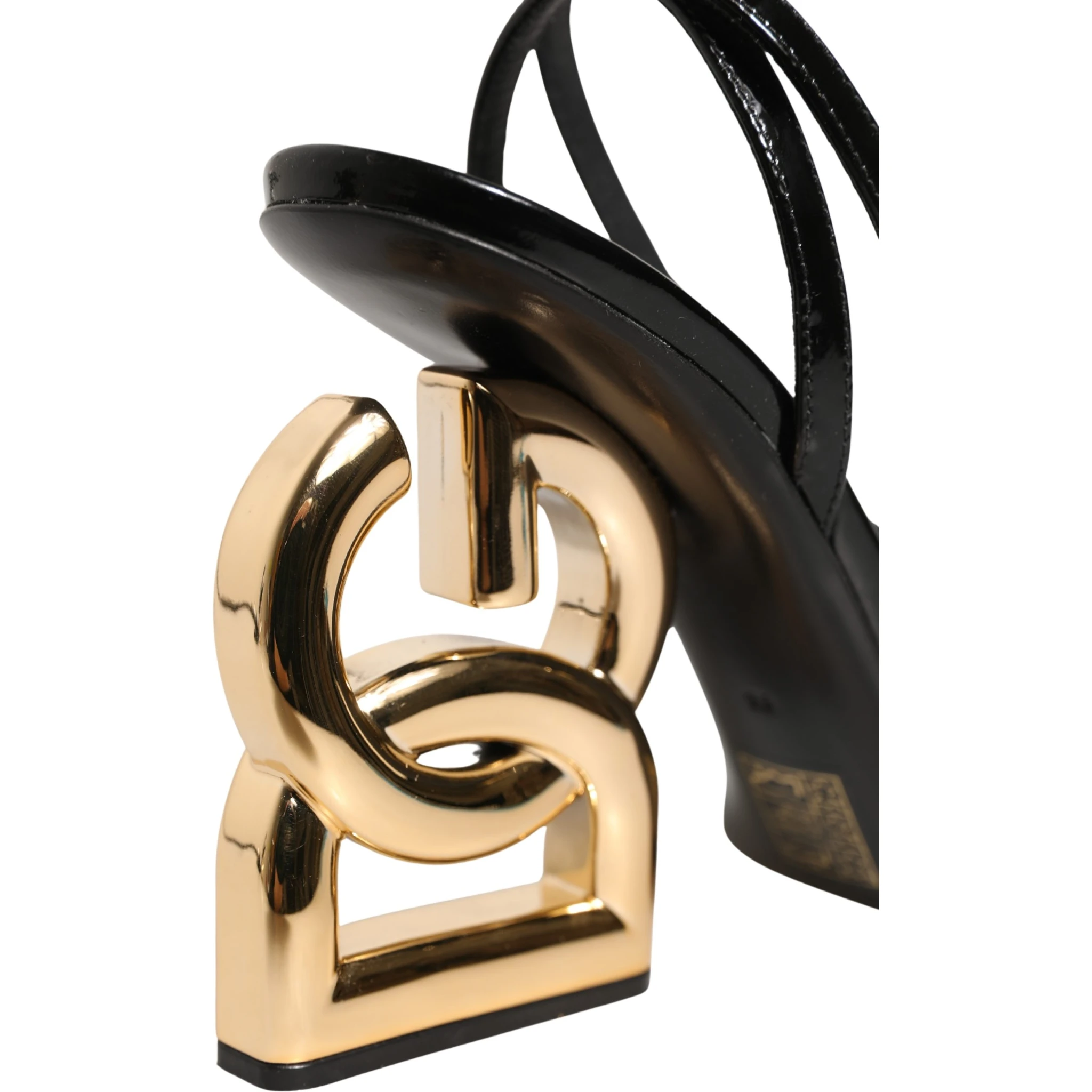 Black Leather Ankle Strap Heels Sandals Shoes
