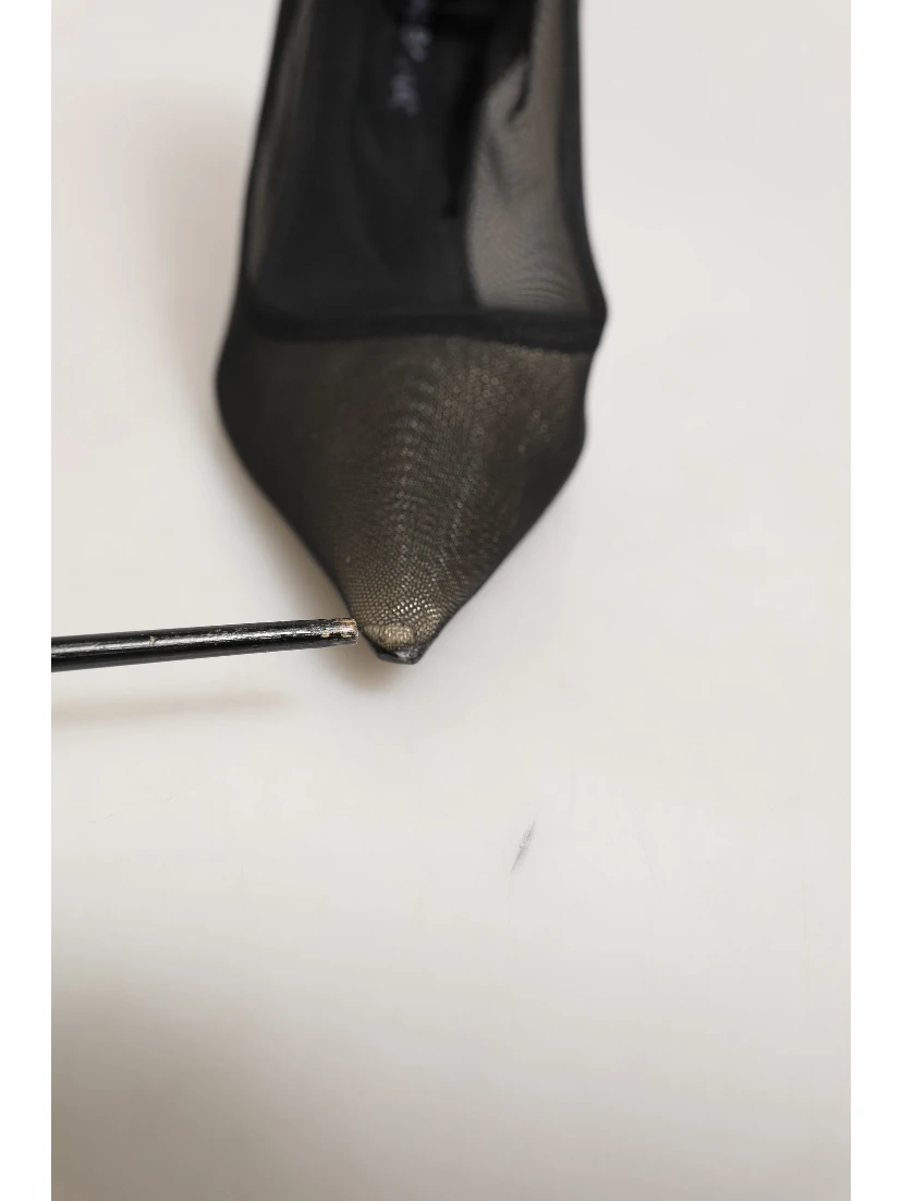 Black Mesh Stiletto High Heels Pumps Shoes