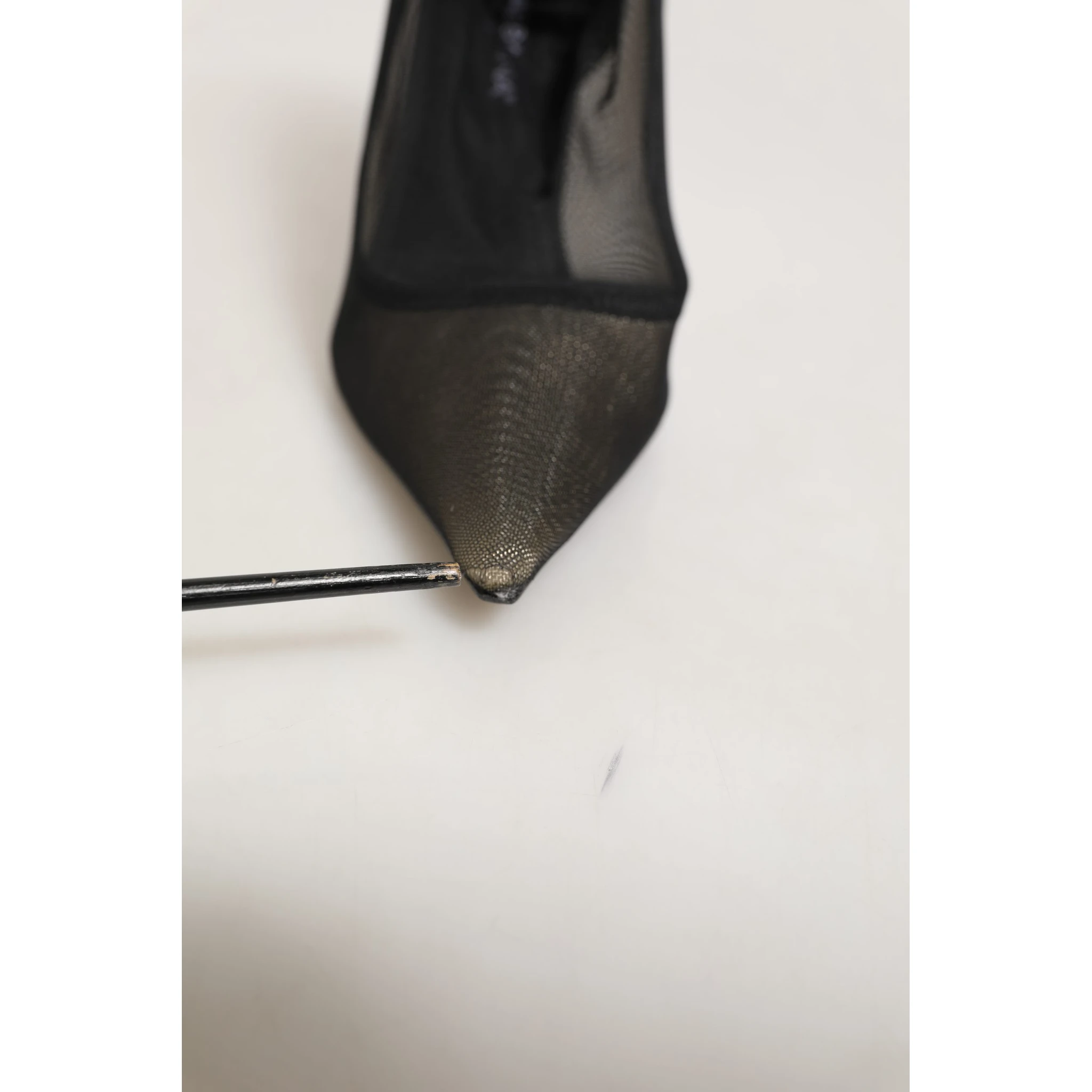 Black Mesh Stiletto High Heels Pumps Shoes