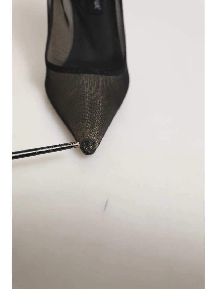 Black Mesh Stiletto High Heels Pumps Shoes