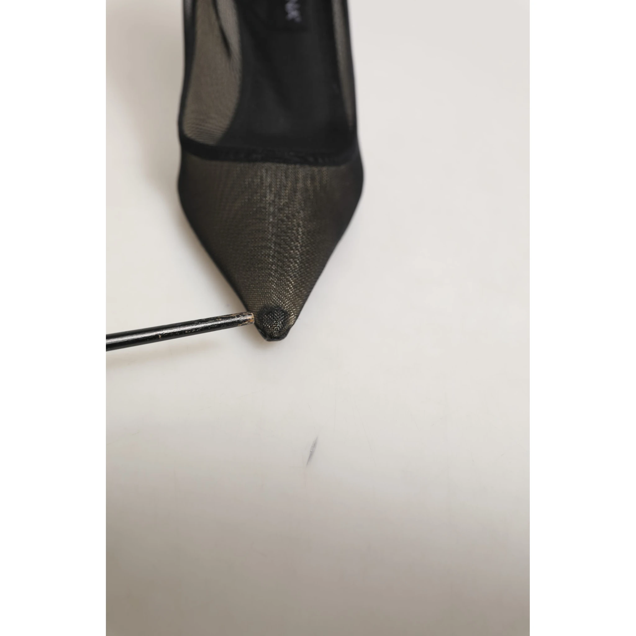 Black Mesh Stiletto High Heels Pumps Shoes