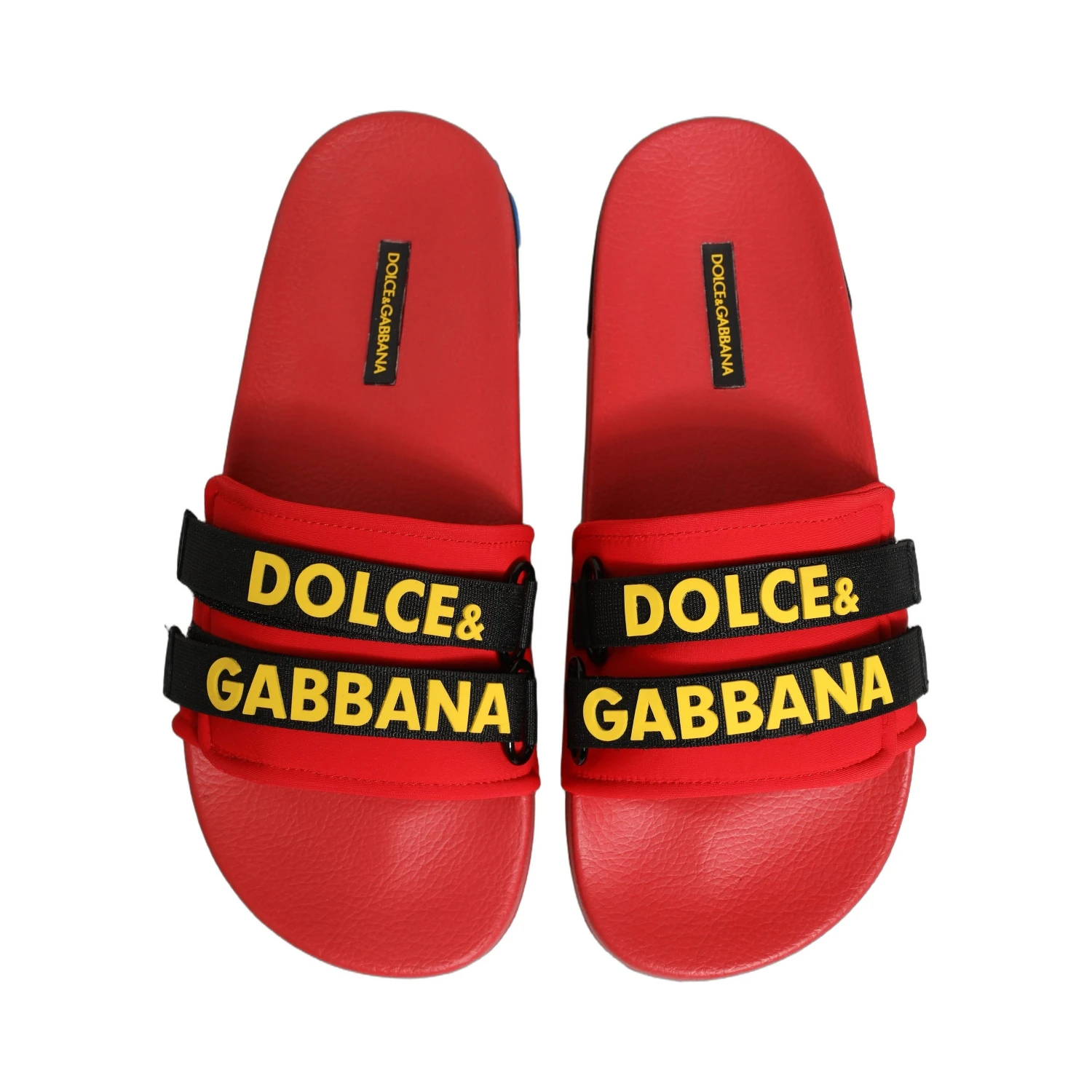 Red Neoprene Slides Flats Beachwear Shoes