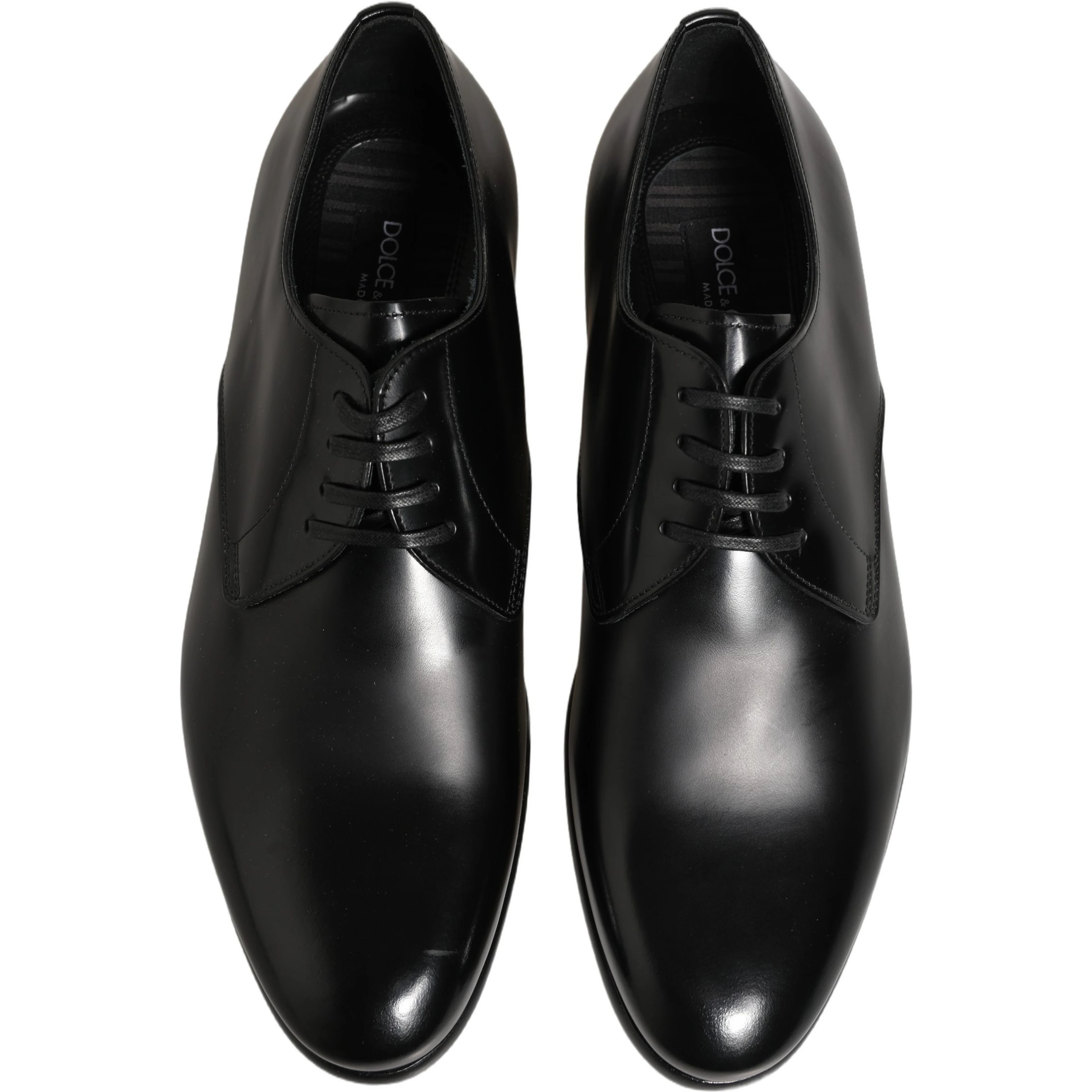 Black Leather Lace Up Derby Dress Shoes