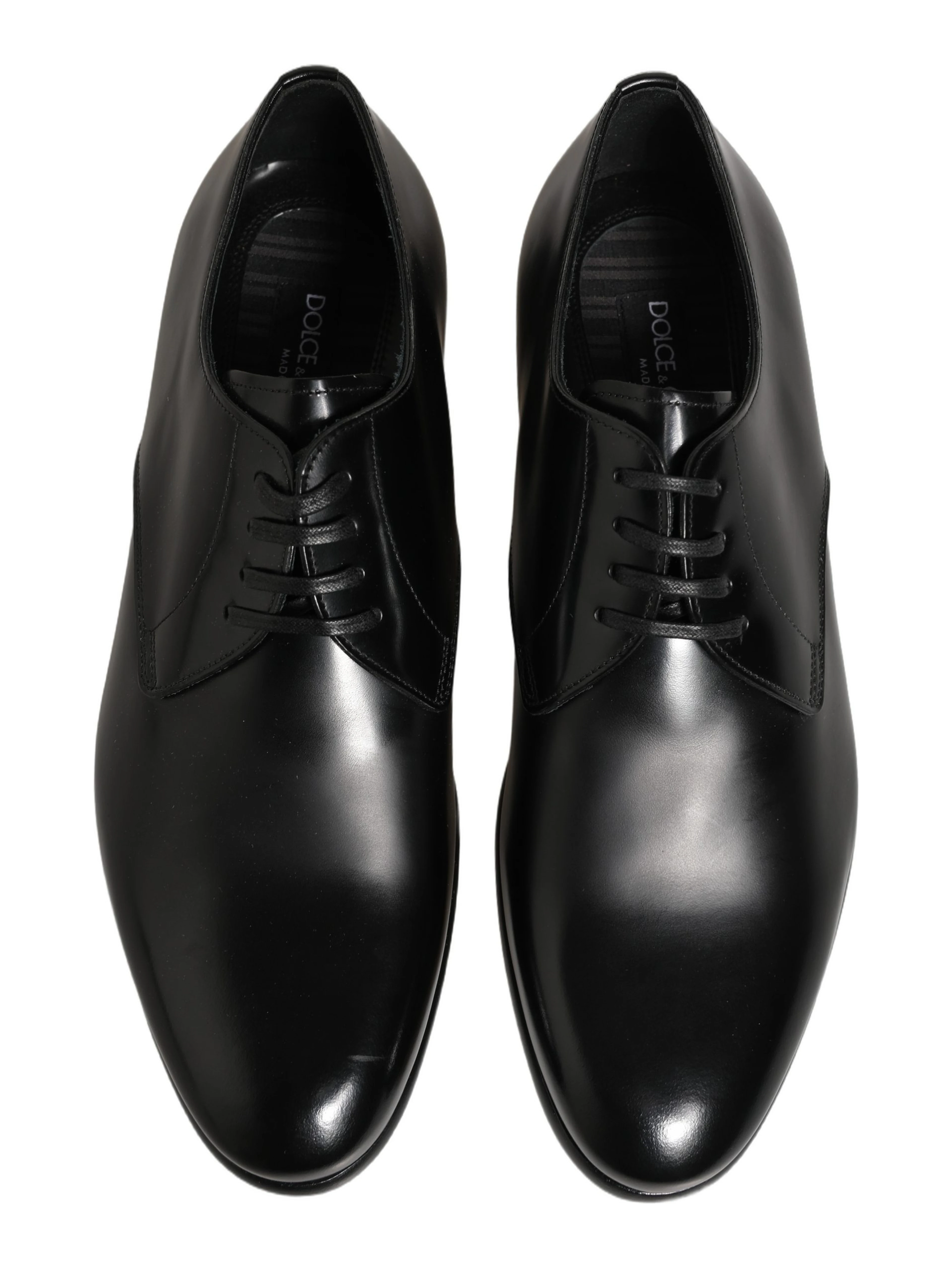 Black Leather Lace Up Derby Dress Shoes