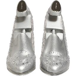 CINDERELLA Floral Crystal Heels Clear
