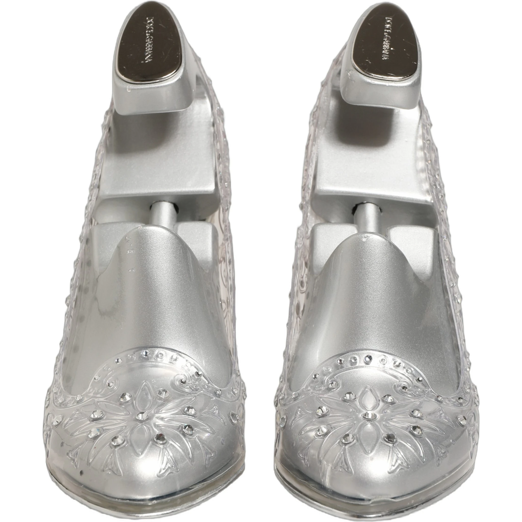 CINDERELLA Floral Crystal Heels Clear