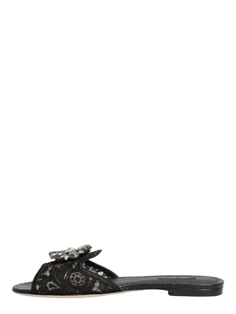 Black Devotion Lace Flats Slip On Shoes alternative