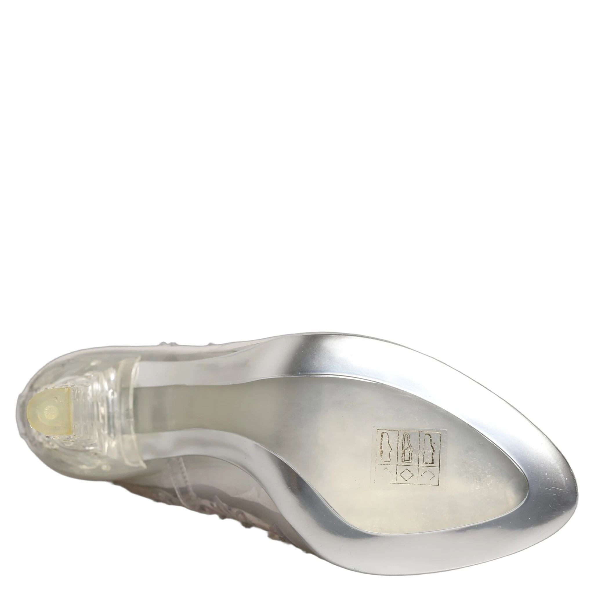 Clear CINDERELLA Floral Crystal Heels Shoes
