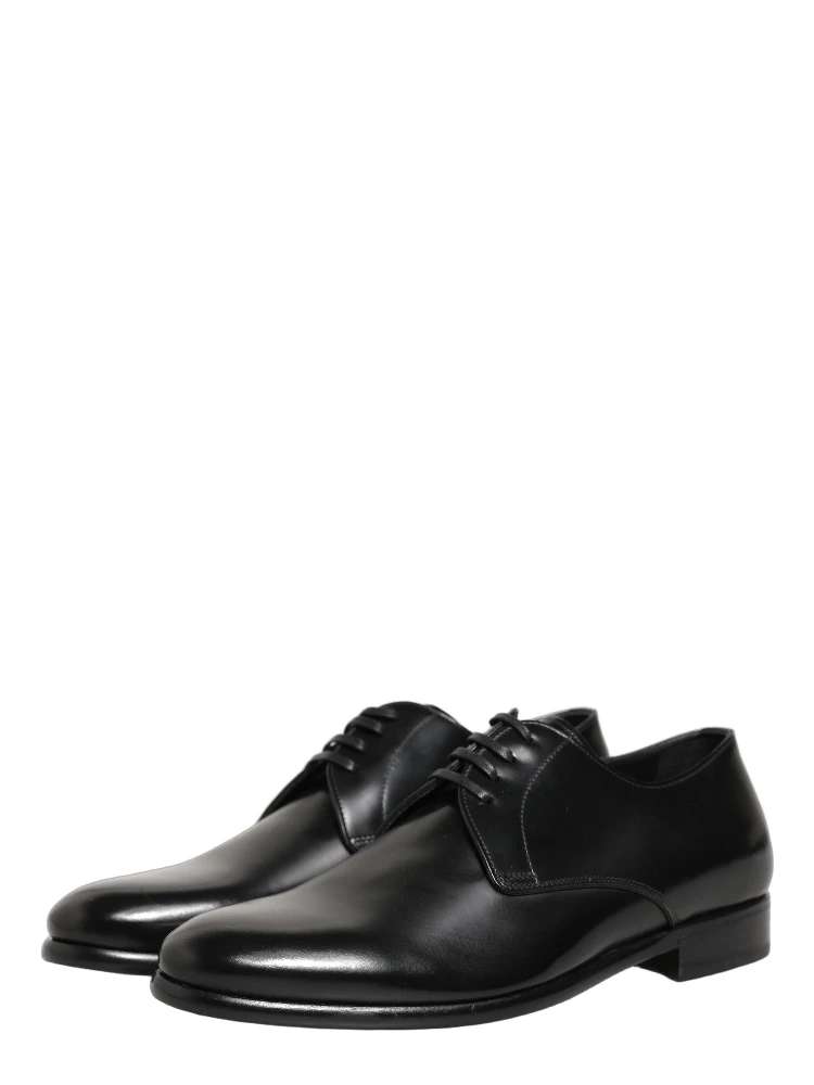 Black Leather Lace Up Derby Dress Shoes alternative