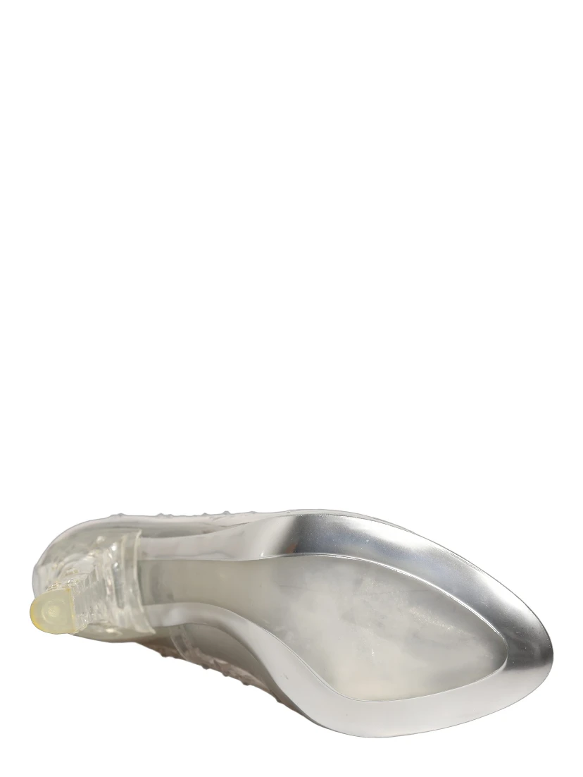 CINDERELLA Floral Crystal Heels Clear