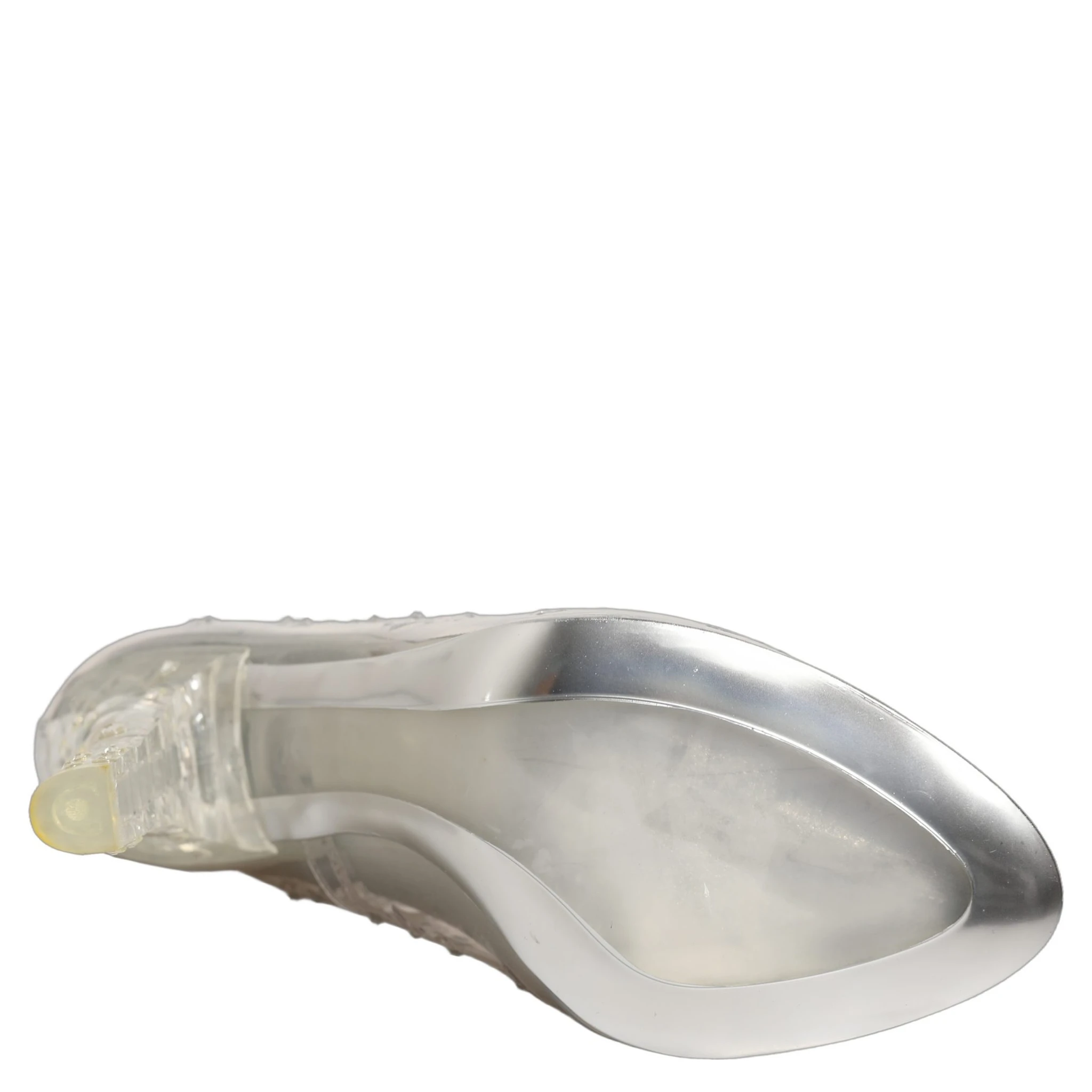 CINDERELLA Floral Crystal Heels Clear