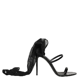 Black Stiletto Sandals Socks High Boots Shoes