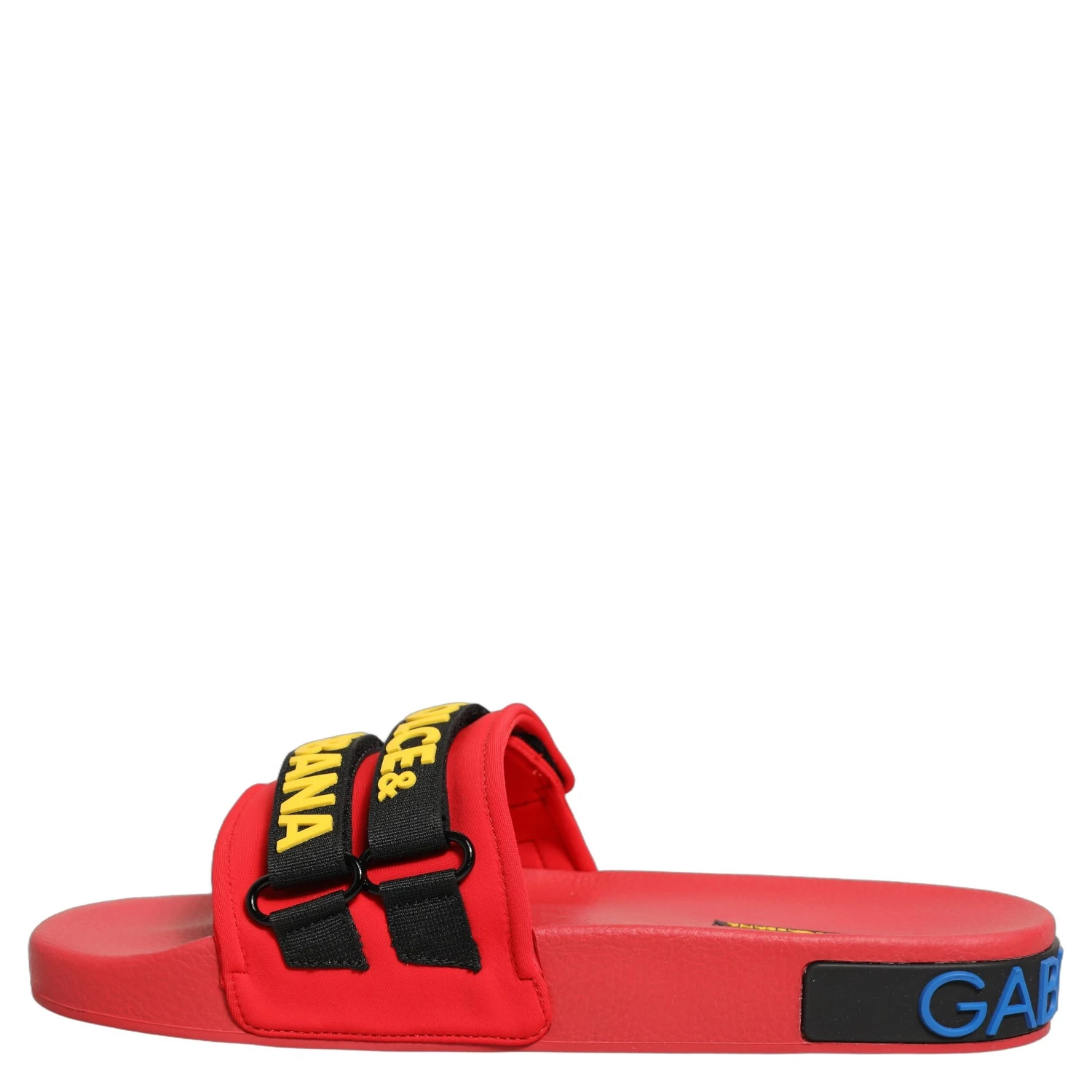 Red Neoprene Slides Flats Beachwear Shoes