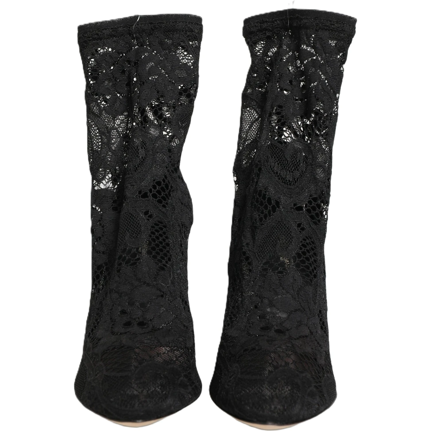Black Socks Taormina Lace Pumps Boots Shoes