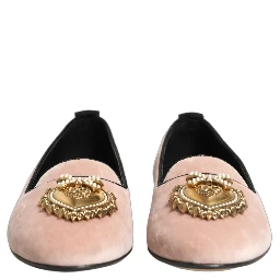 Pink Velvet Devotion Loafers Flats Shoes