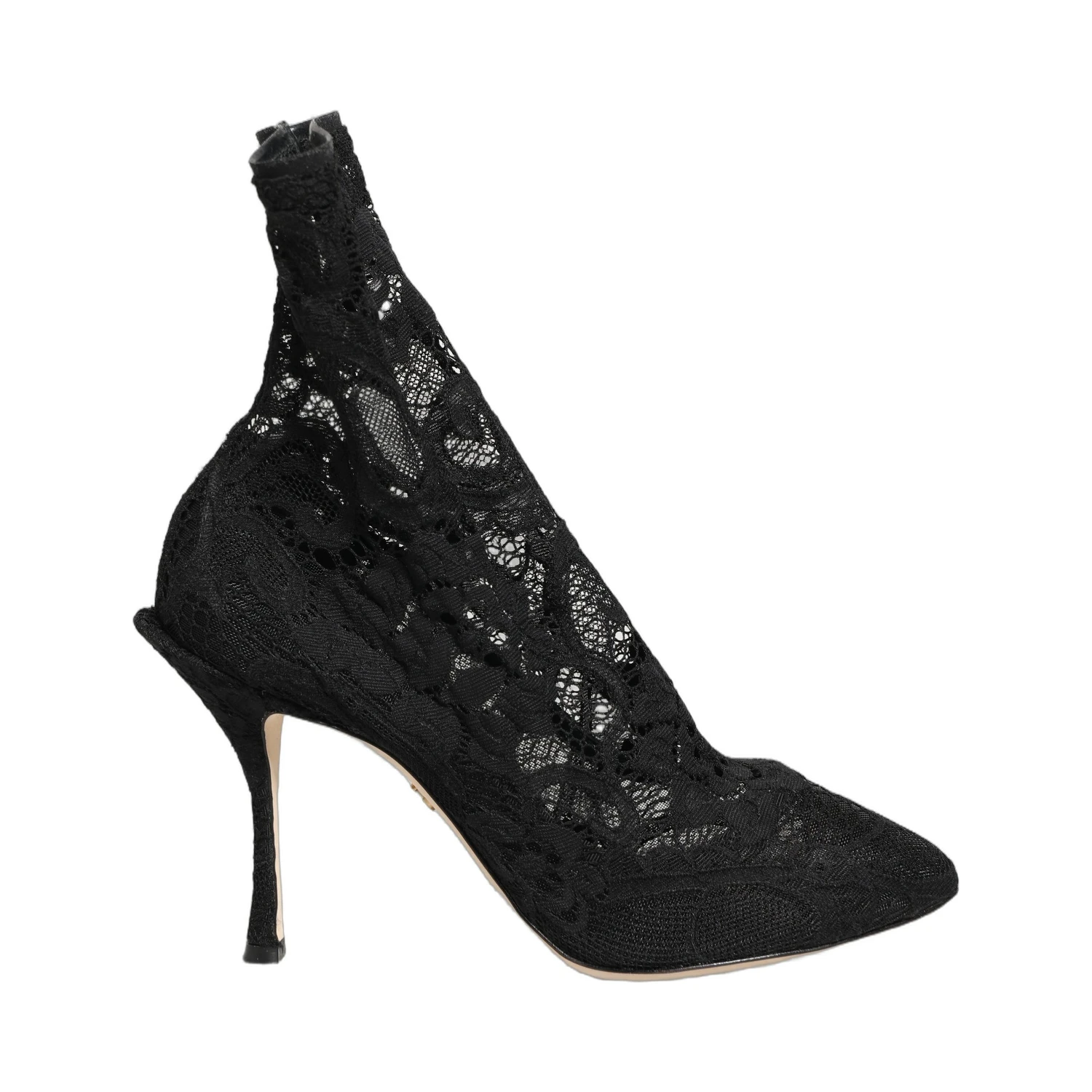 Black Socks Taormina Lace Pumps Boots Shoes