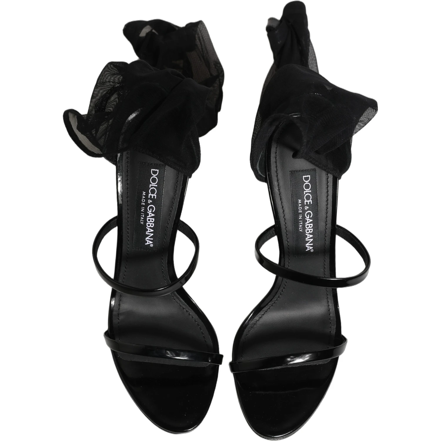 Black Stiletto Sandals Socks High Boots Shoes