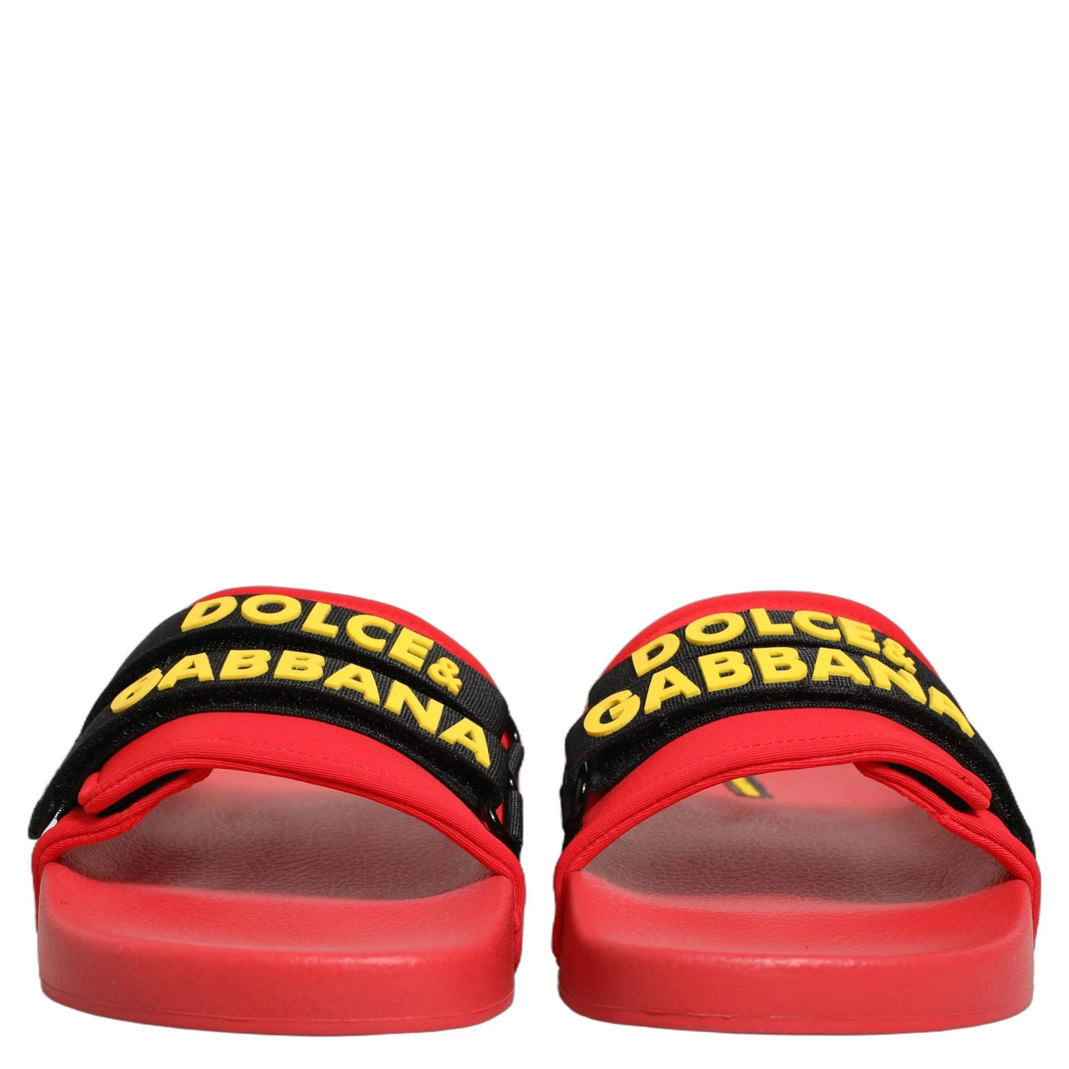 Red Neoprene Slides Flats Beachwear Shoes