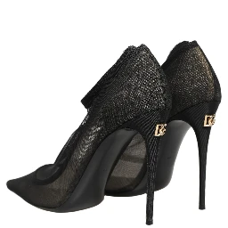 Black Mesh Stiletto High Heels Pumps Shoes