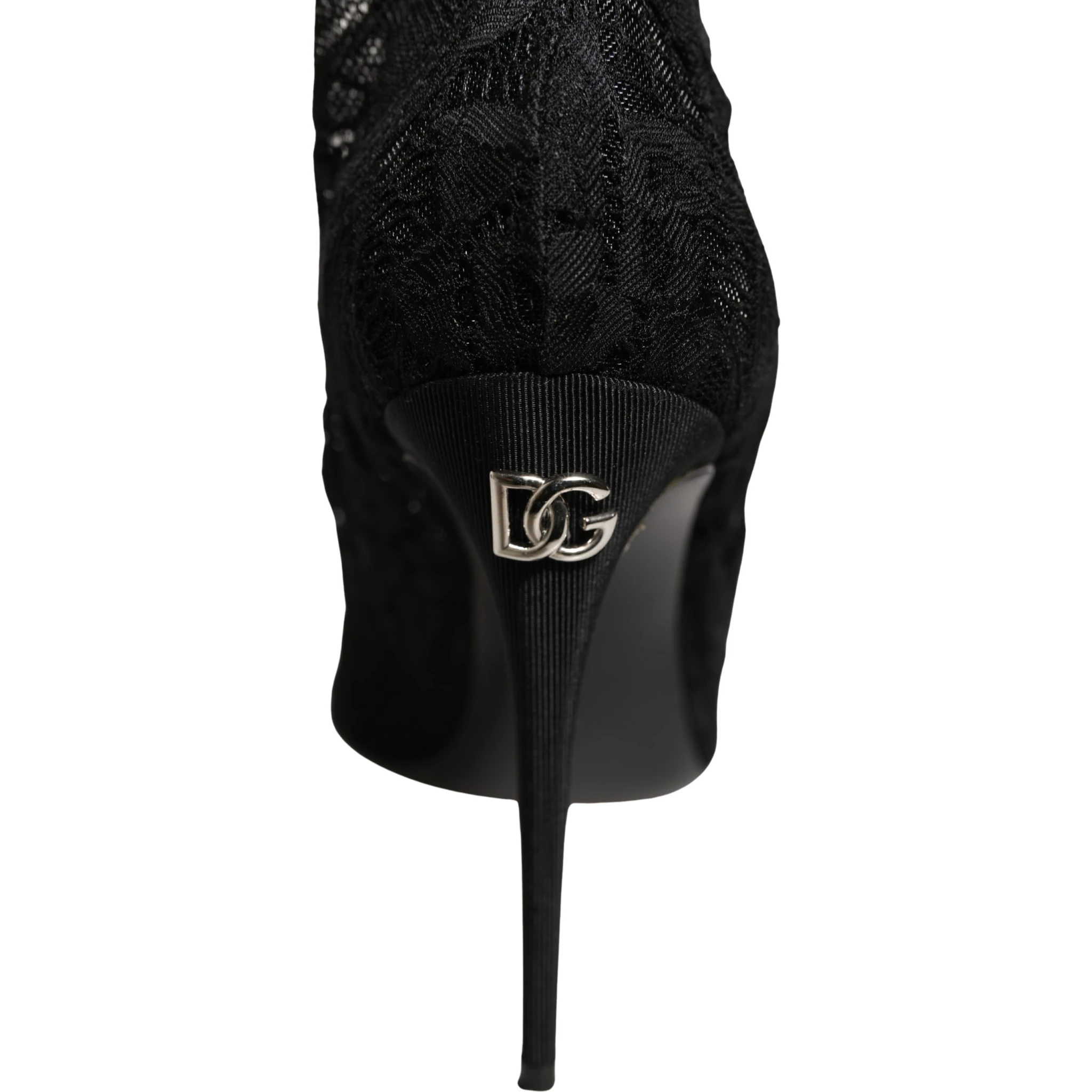 Black Taormina Lace Socks Boots Pumps Shoes