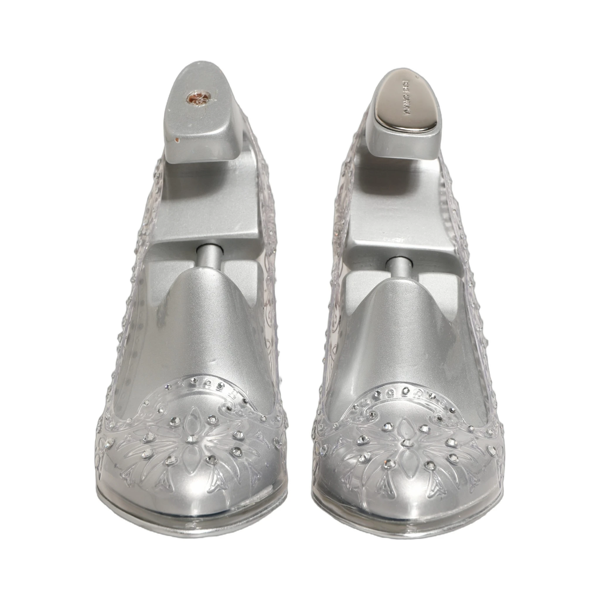 Clear CINDERELLA Floral Crystal Heels Shoes