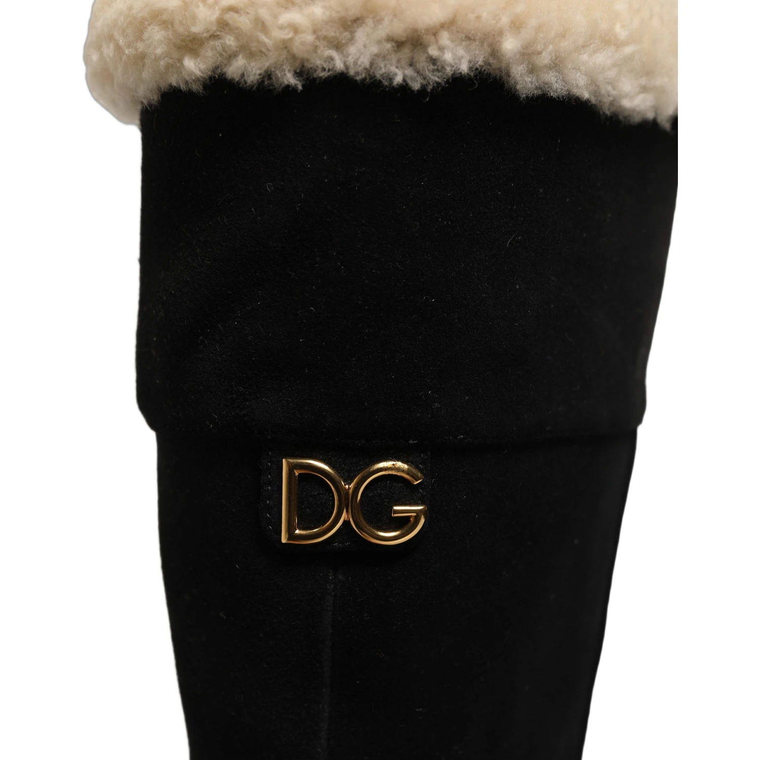 Black Suede Leather Knee High Boots Shoes