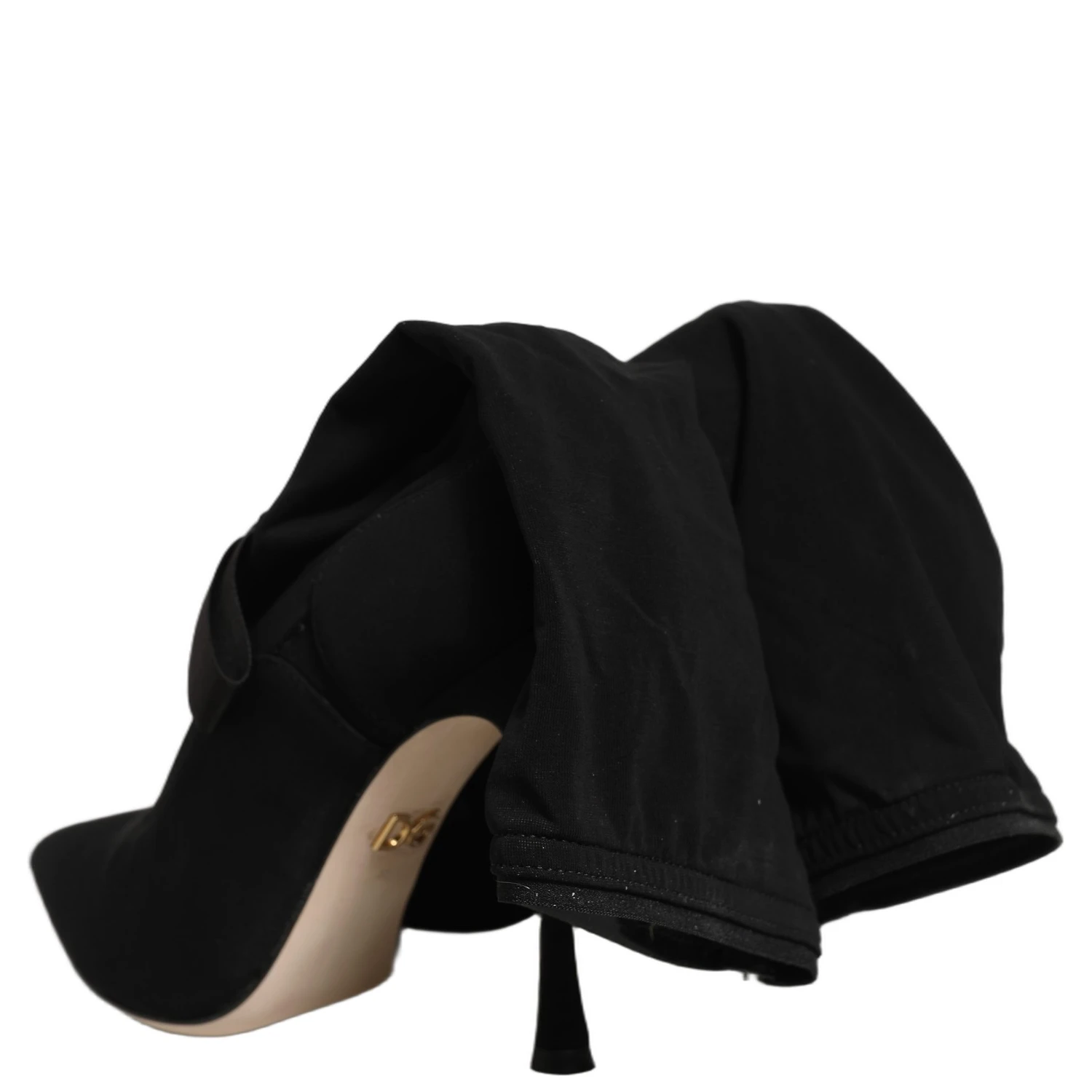 Black Stiletto Heels Mid Calf Boots Shoes