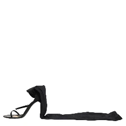 Stiletto Sandals Socks Knee High Boots Black