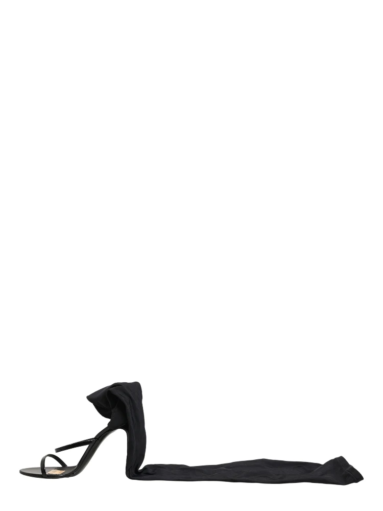 Stiletto Sandals Socks Knee High Boots Black alternative