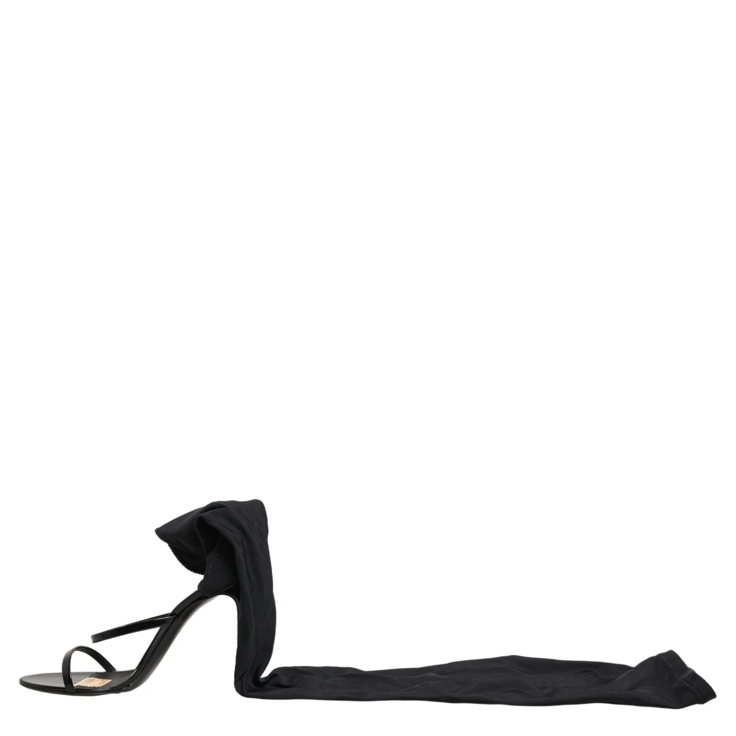 Stiletto Sandals Socks Knee High Boots Black
