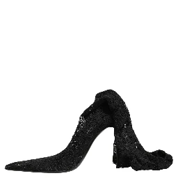 Black Taormina Lace Socks Boots Pumps Shoes