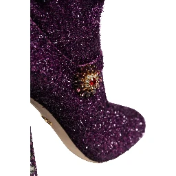Purple Crystal Lurex Fantasy Boots Shoes
