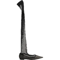 Black Over The Knee Tulle Flats Boots Shoes
