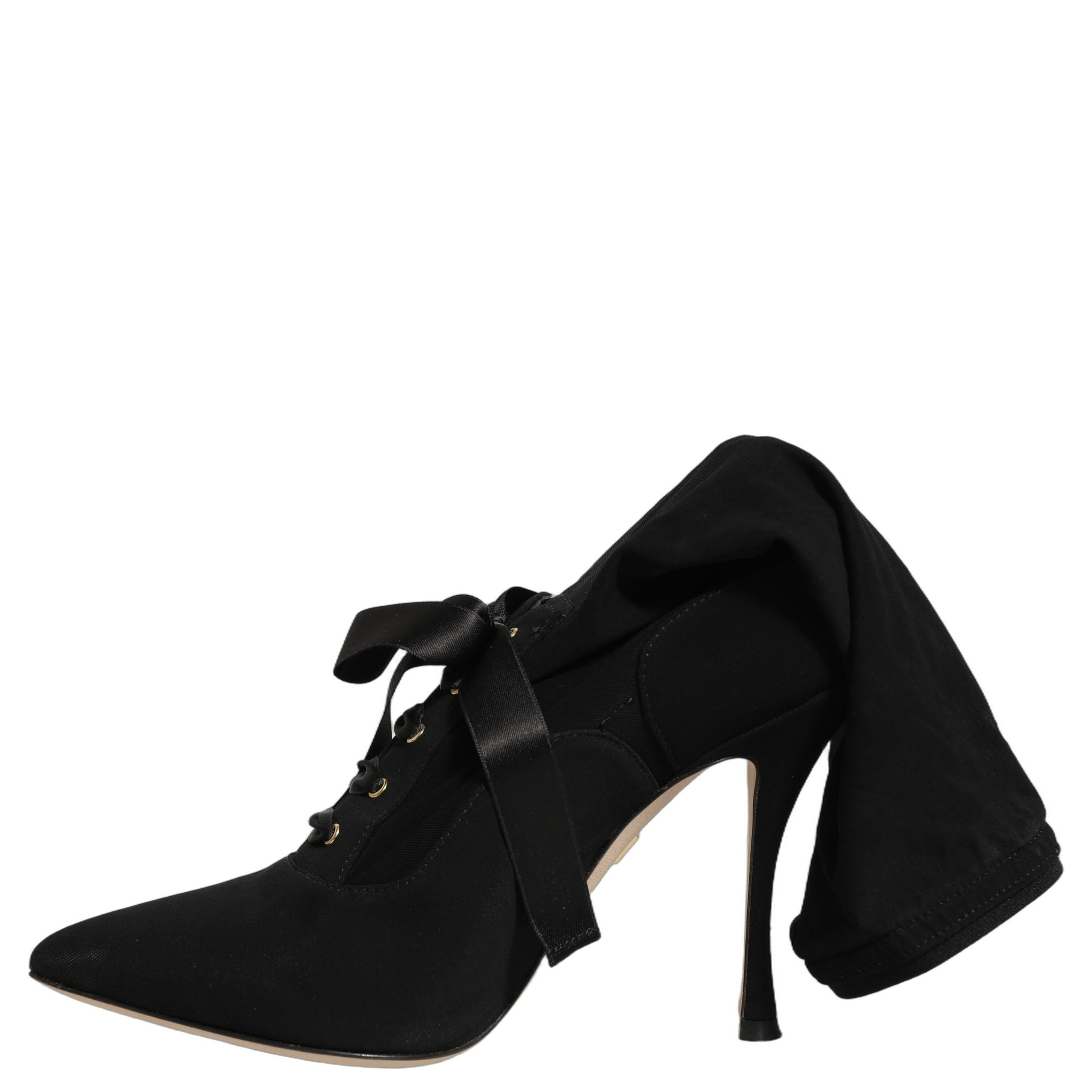 Black Stiletto Heels Mid Calf Boots Shoes