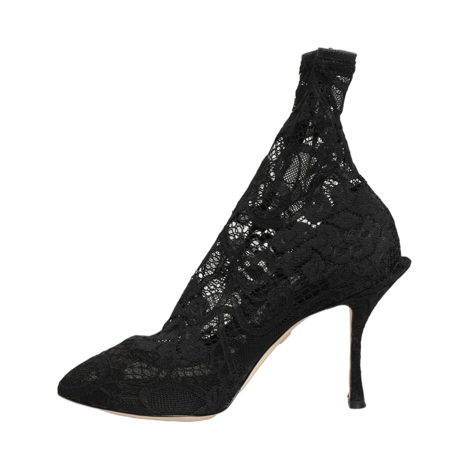 Black Socks Taormina Lace Pumps Boots Shoes