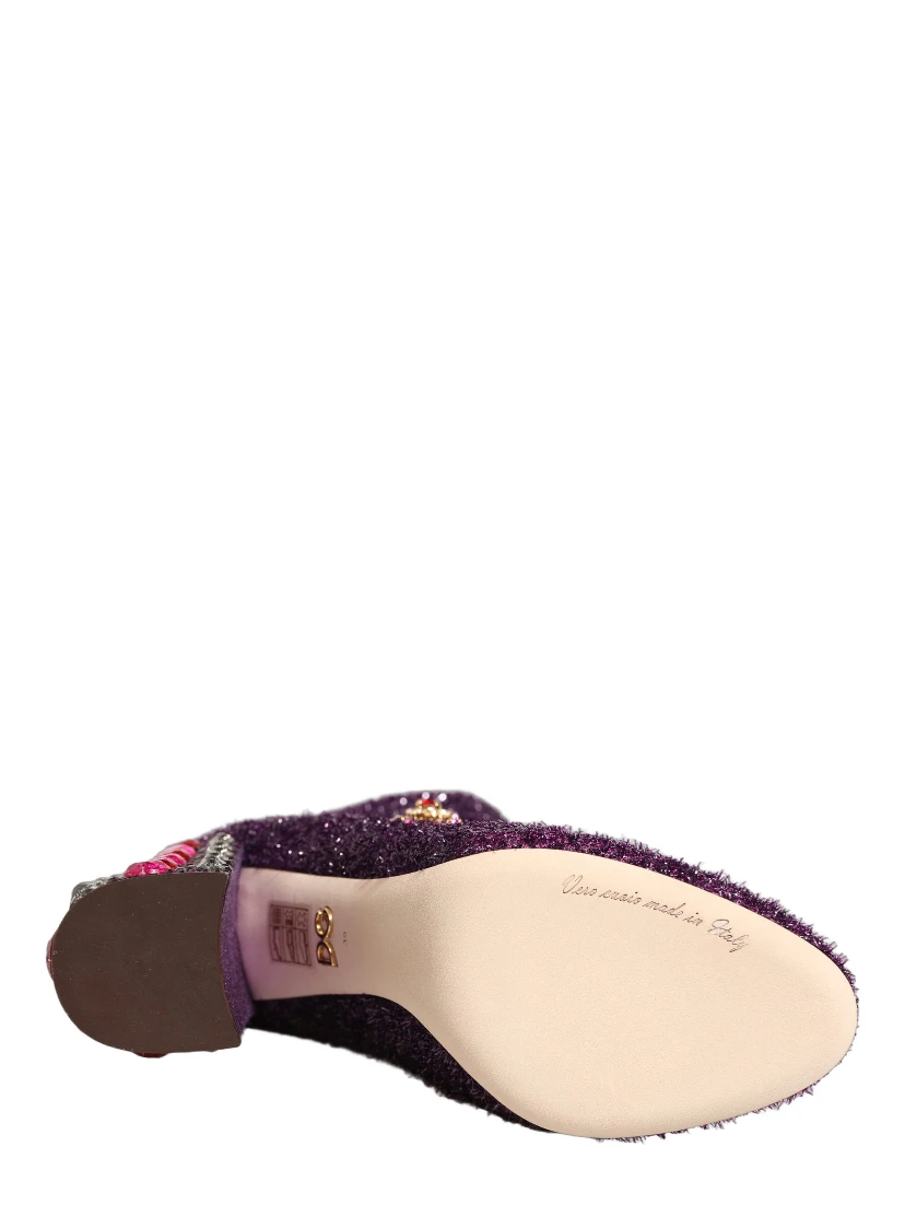 Purple Crystal Lurex Fantasy Boots Shoes